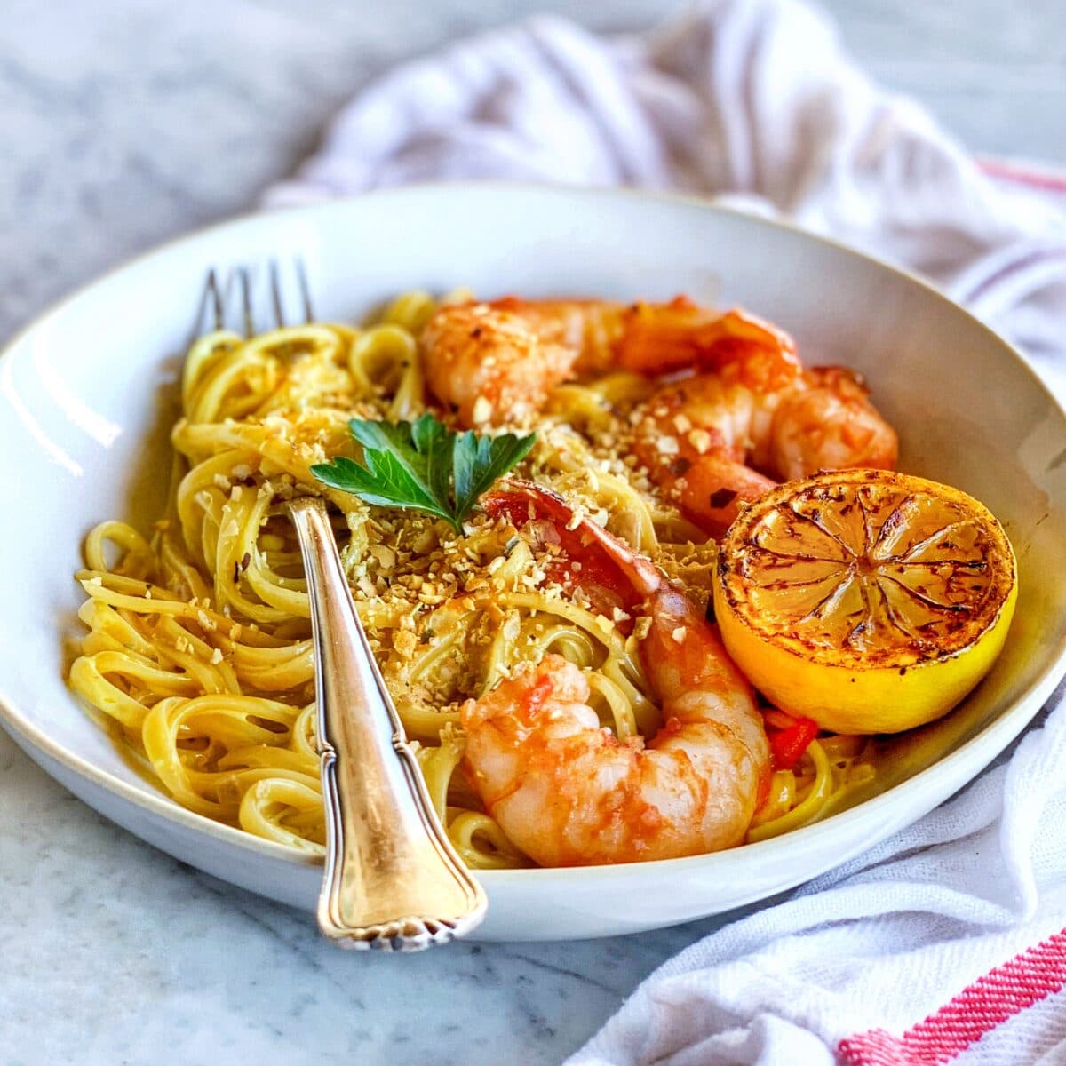 Seafood Saffron Linguine